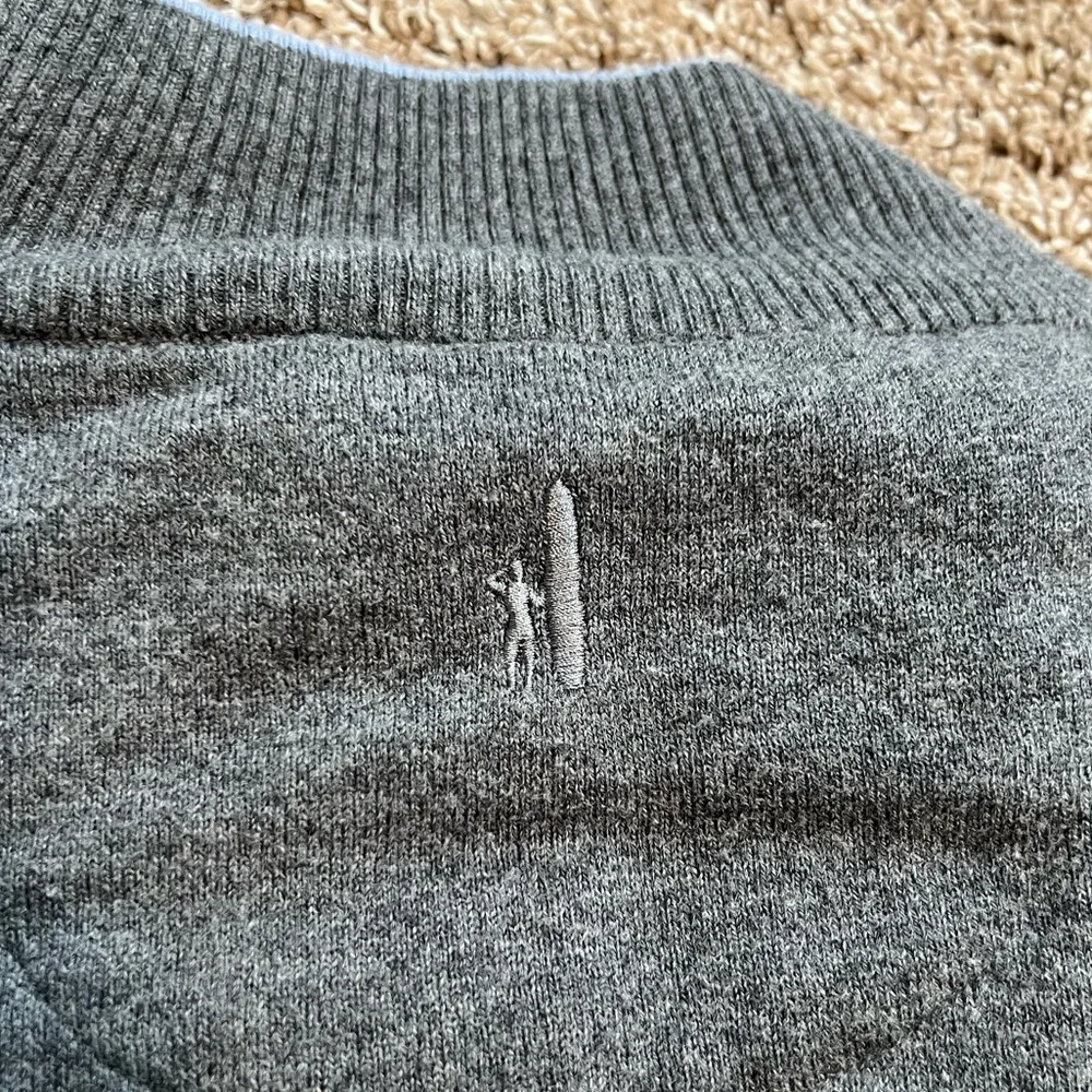 Johnnie-O Men’s Grey Bailey Quarter Zip Sweater XL Silk Blend Knit Fall Winter